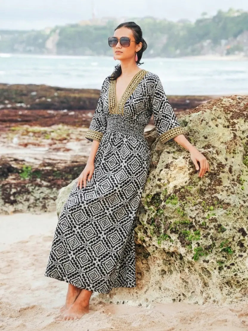 Cotton Maxi Dress Black – Allens of Caledon