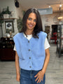 SS26 Teddy Gilet Cornflower Blue