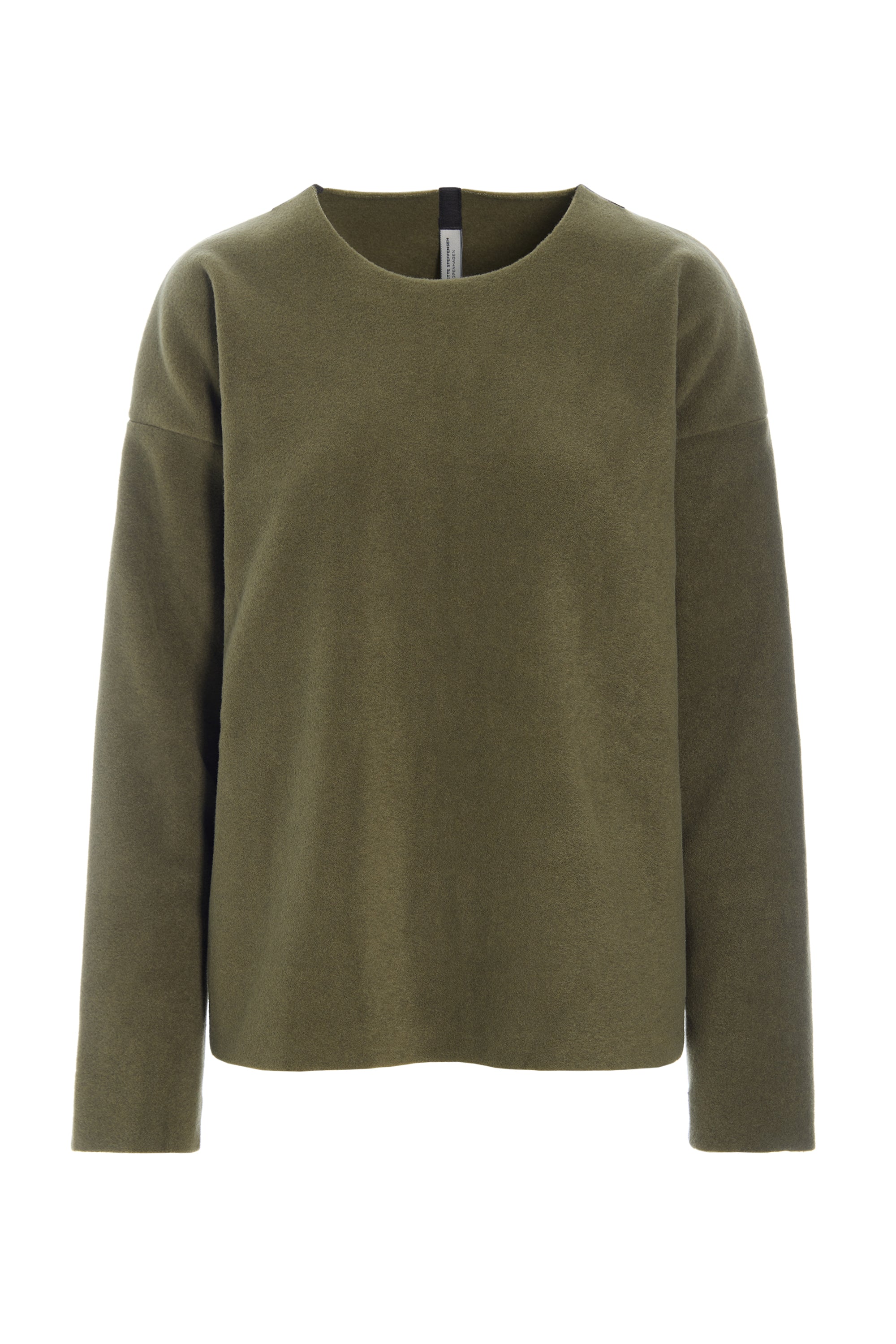 BLOUSE ROUND NECK MOSS
