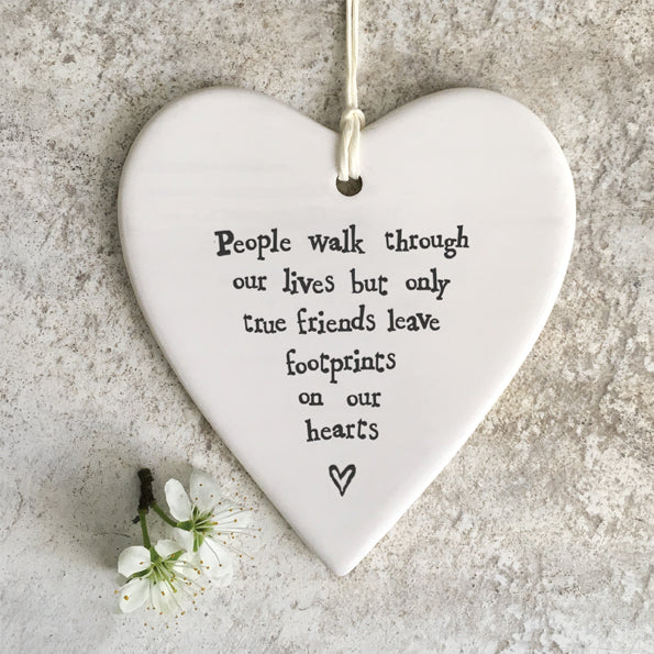 Porcelain Round Heart People Walk