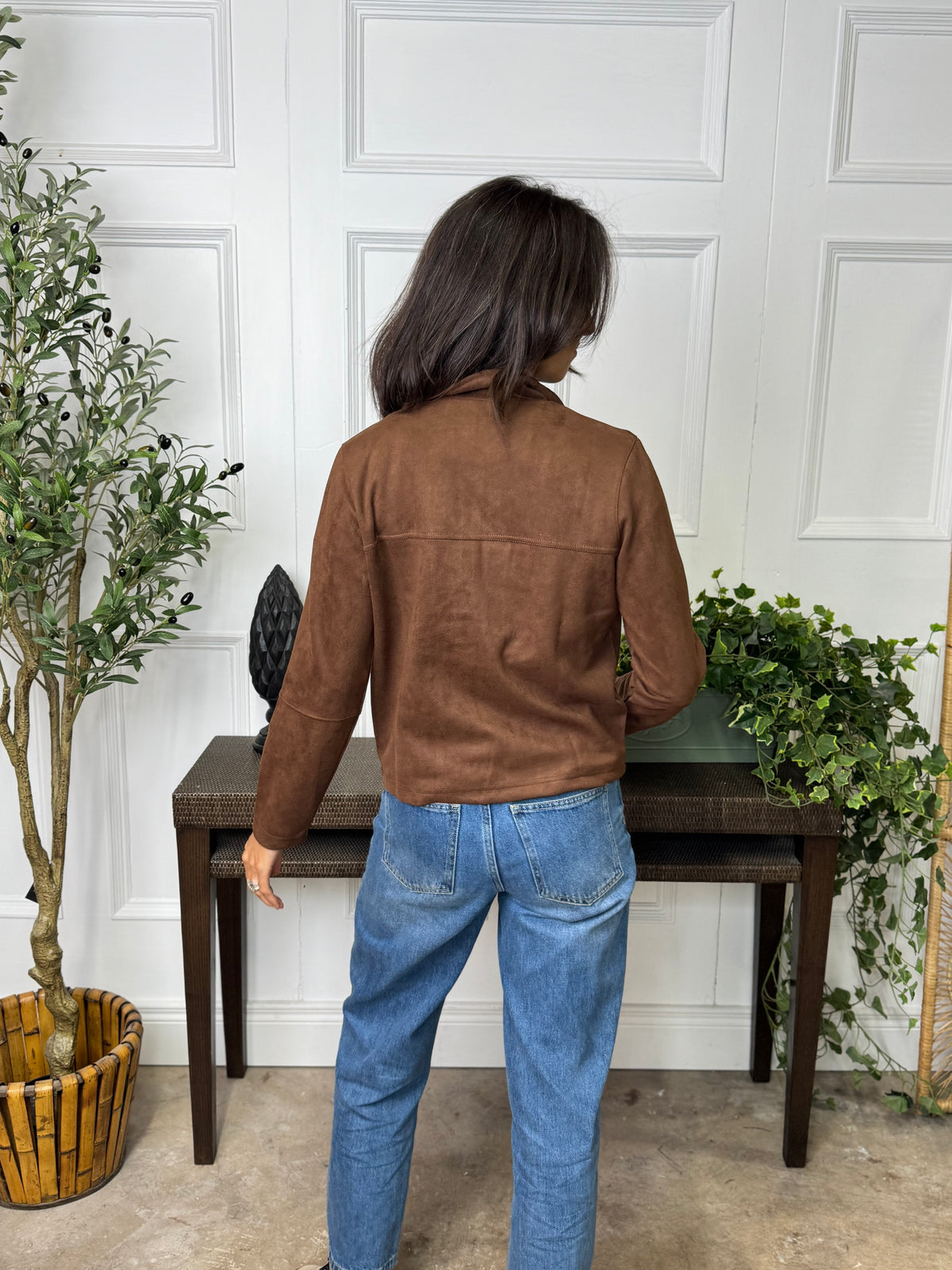 Suede style Cropped Jacket