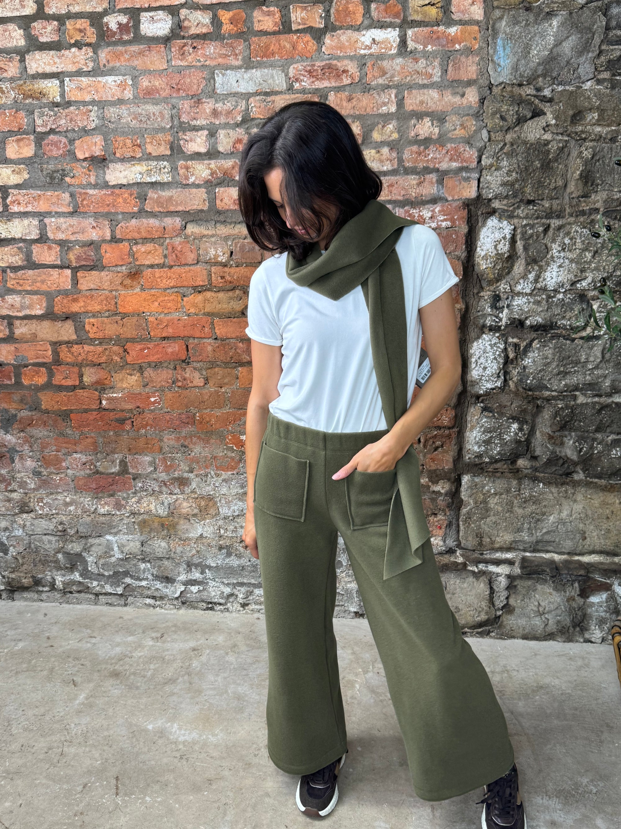 FLARE TROUSERS 3/4 2124 MOSS