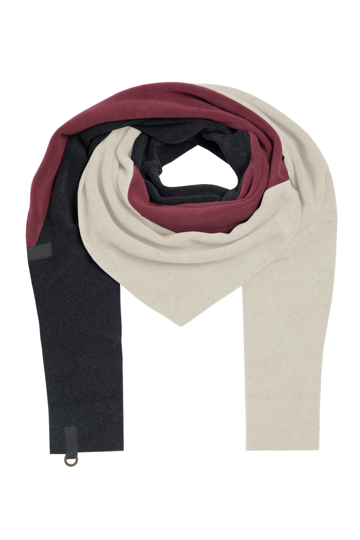 NW TRIANGLE SCARF BORDEAUX/KIT/MOSS