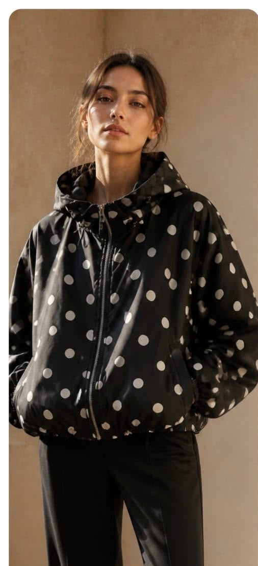 Polka Dot Jacket Black