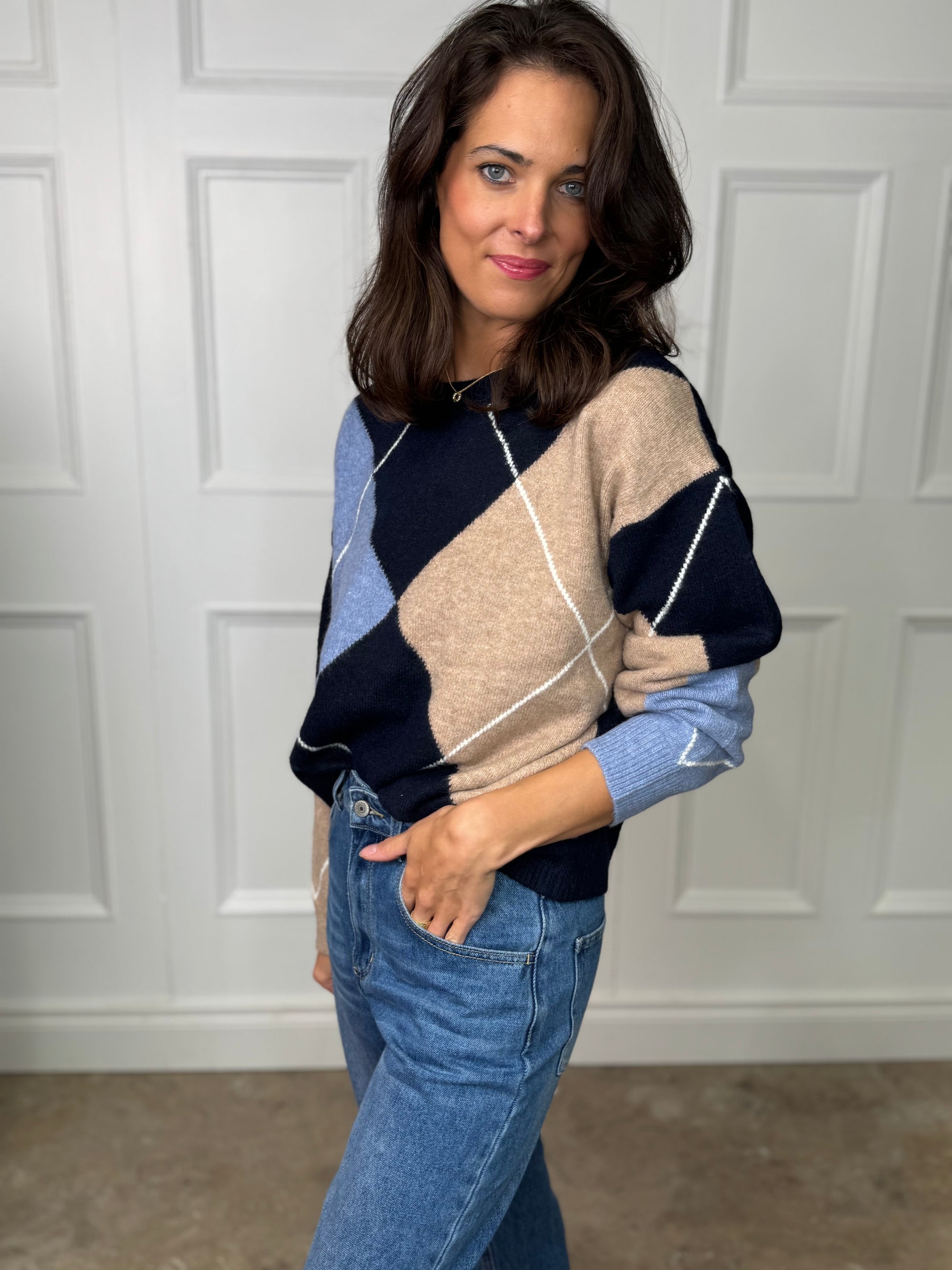 Argyle Knit Sweater