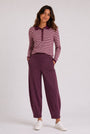 Kyla Barrel Trouser Plum