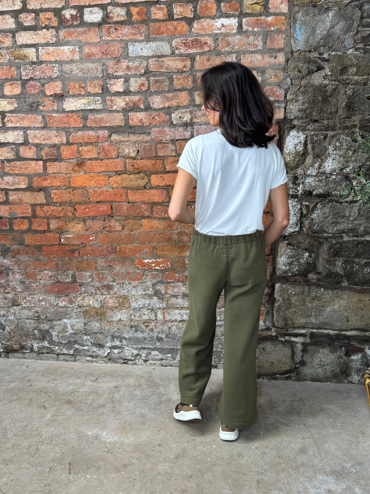 FLARE TROUSERS 3/4 2124 MOSS