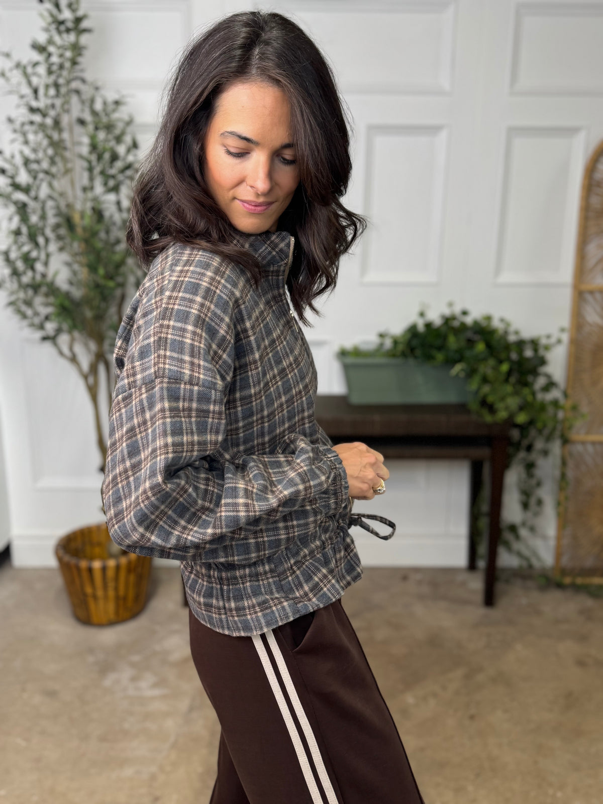 Plaid Jacket Grey
