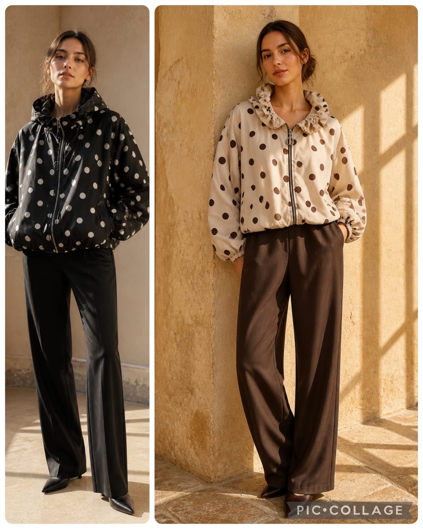 Polka Dot Jacket Black