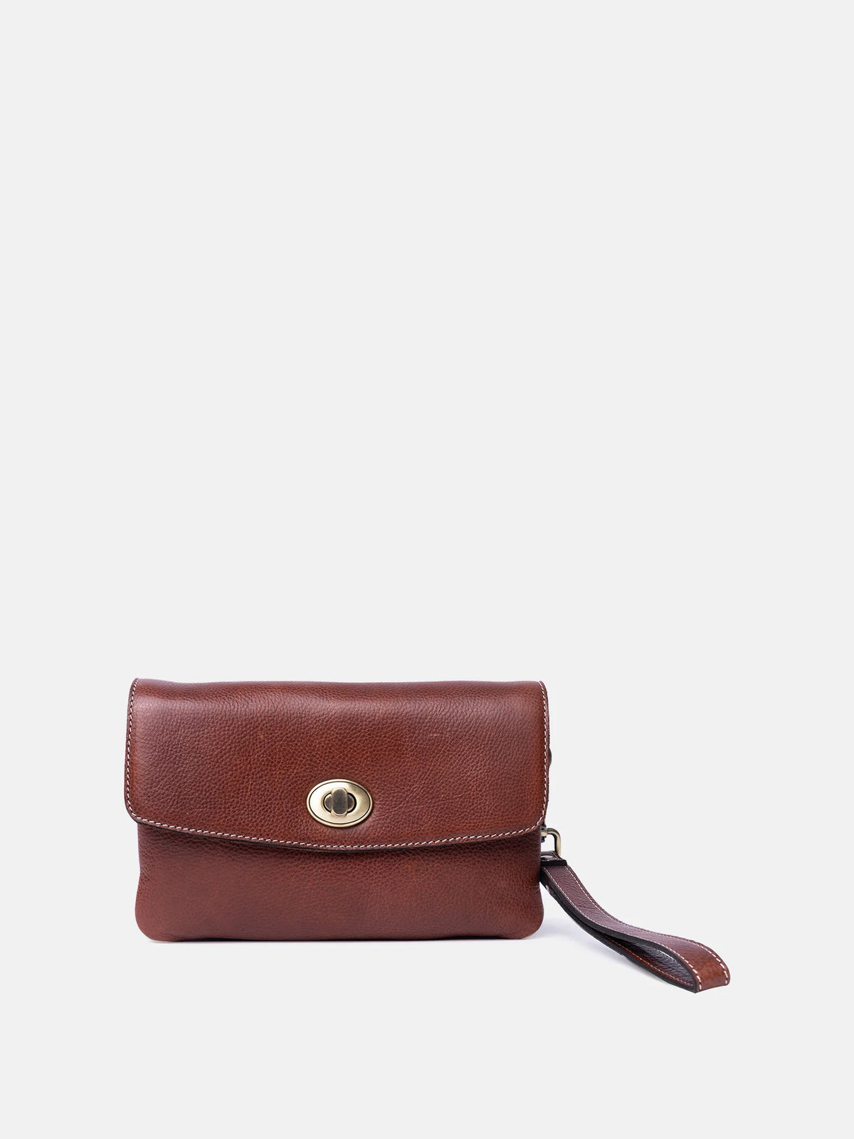 Redesigned Nisha Clutch Cognac