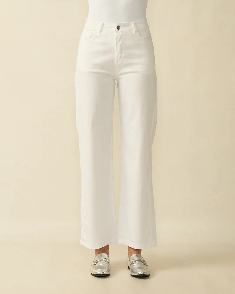 Deck Wide Leg Jean White