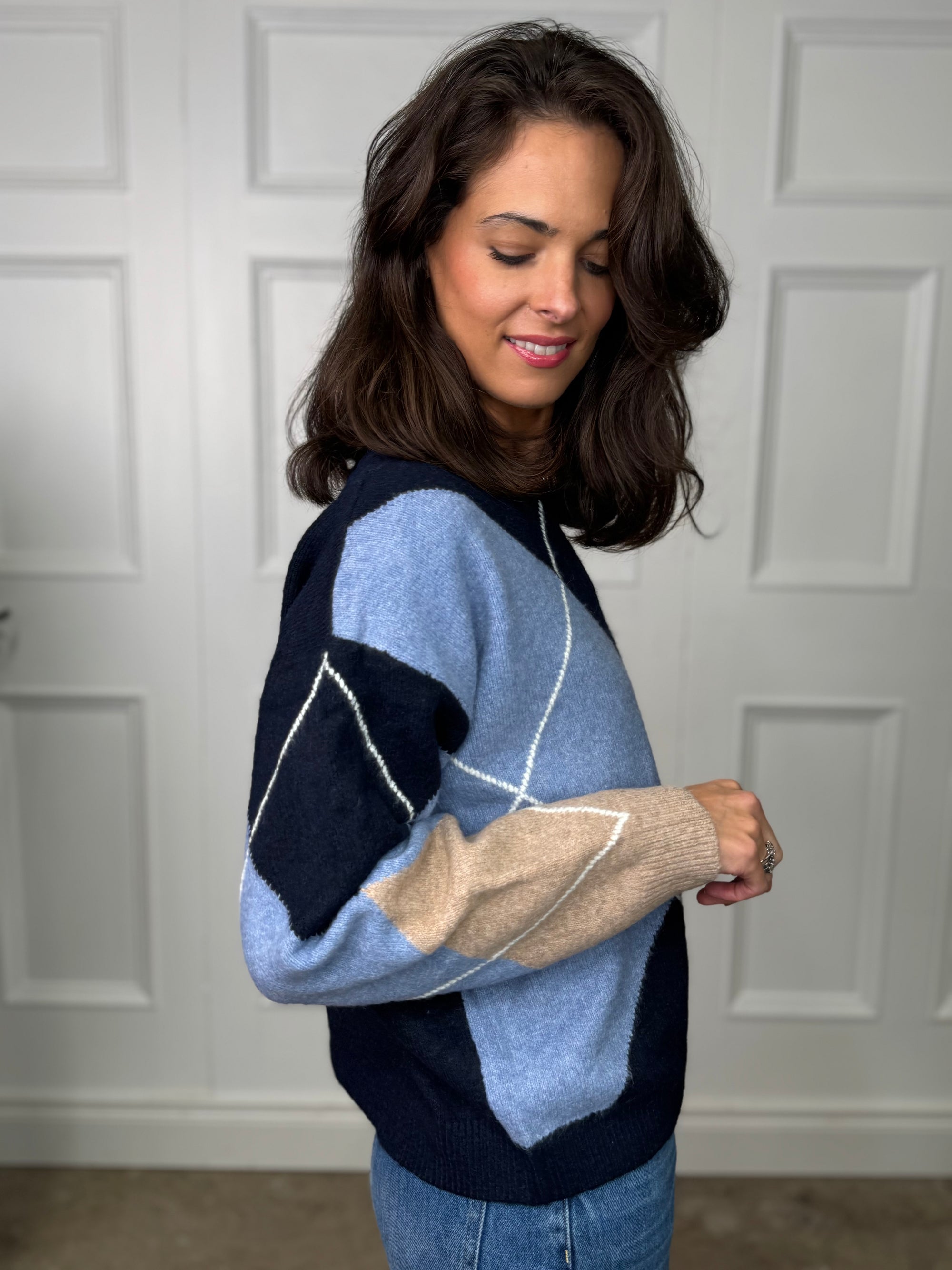 Argyle Knit Sweater
