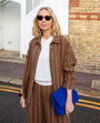 Kath Stripe Jacket Tobacco