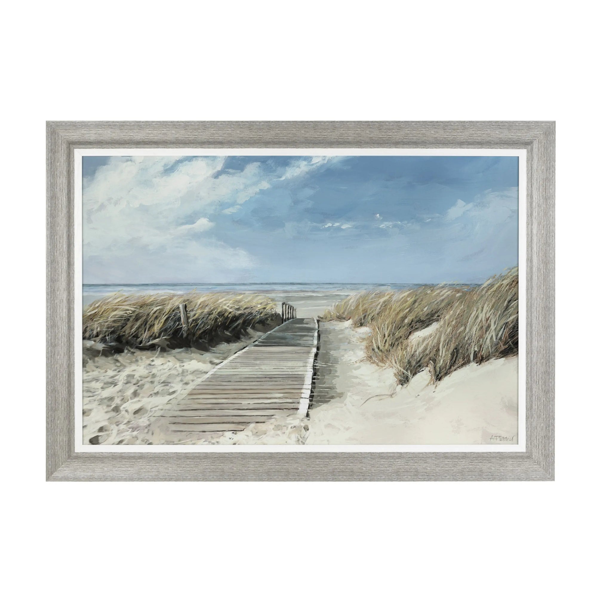 View to Sea Framed Canvas