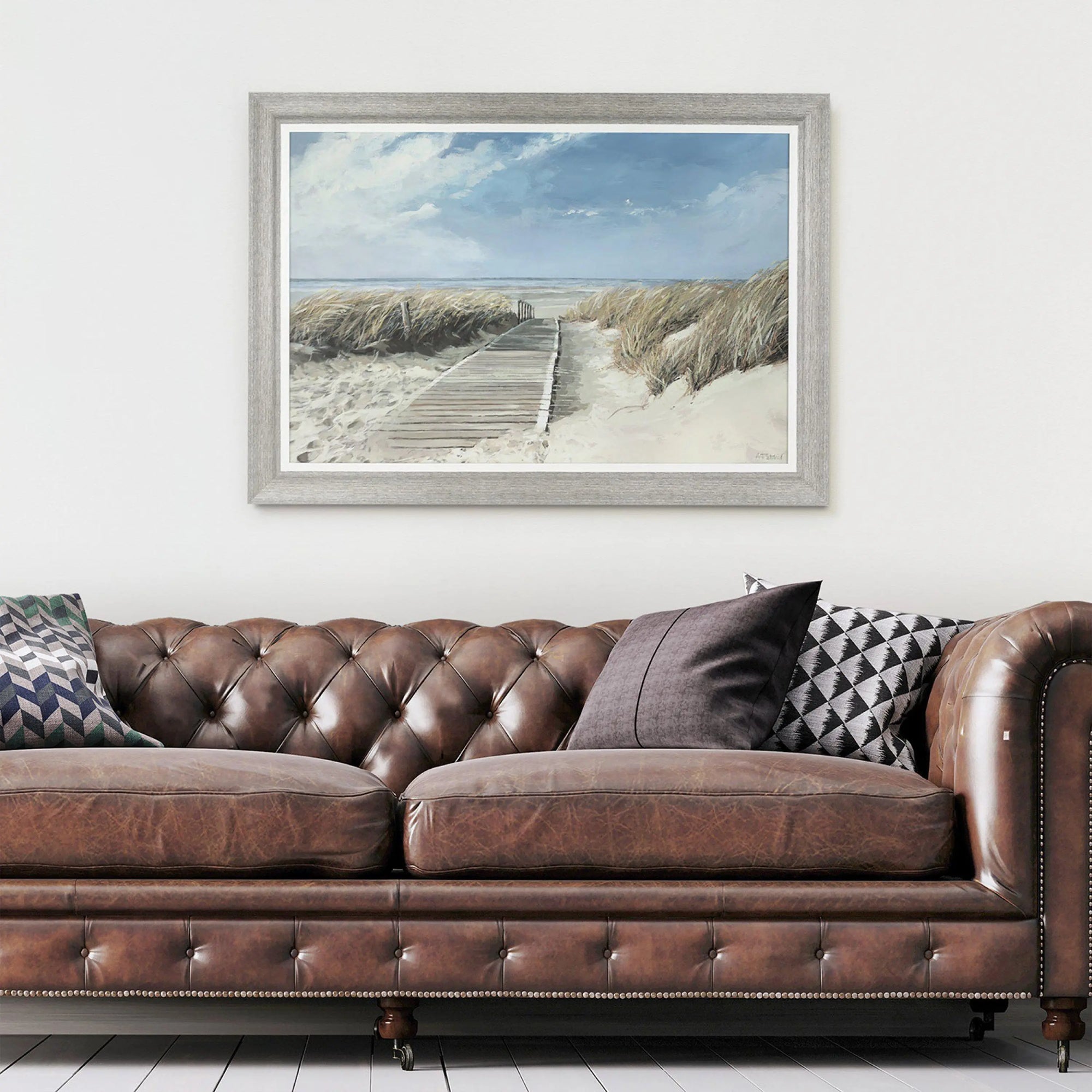 View to Sea Framed Canvas
