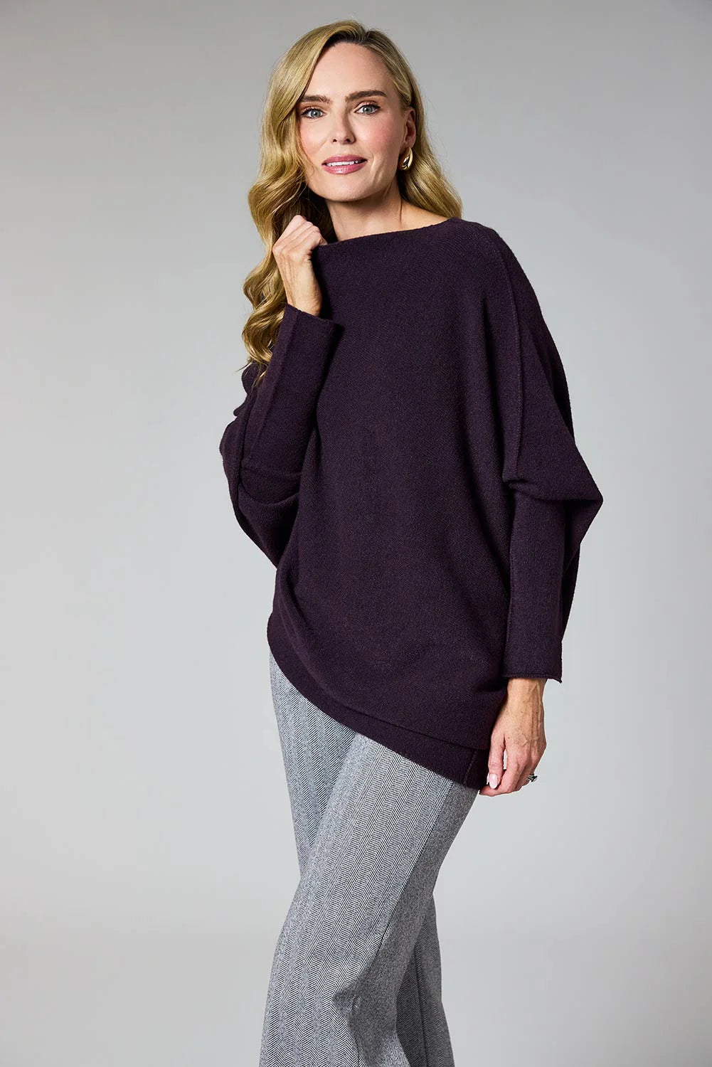 Deck Asymmetric Knit 37709 Mulberry