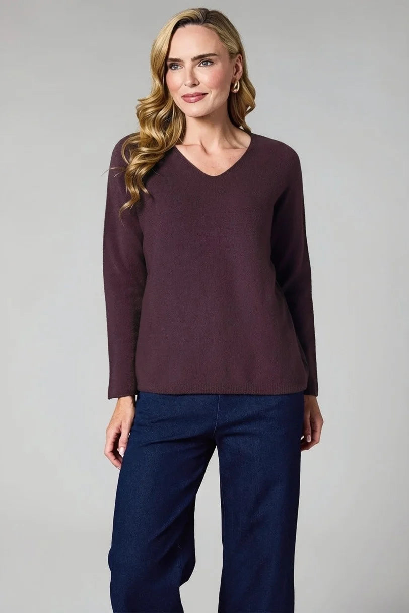 Deck V Knit 603 Mulberry