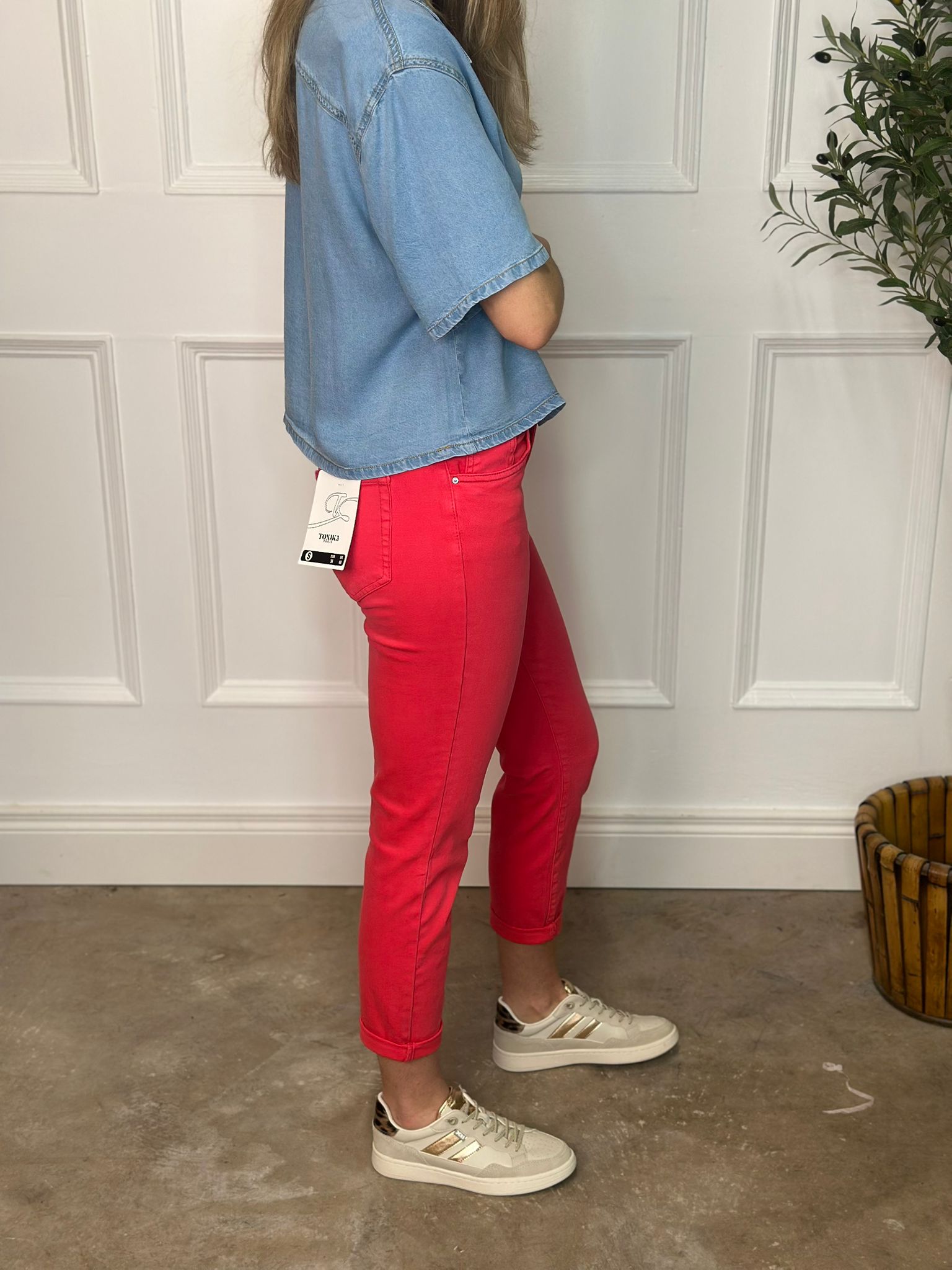 Toxik Boyfriend Jean Raspberry