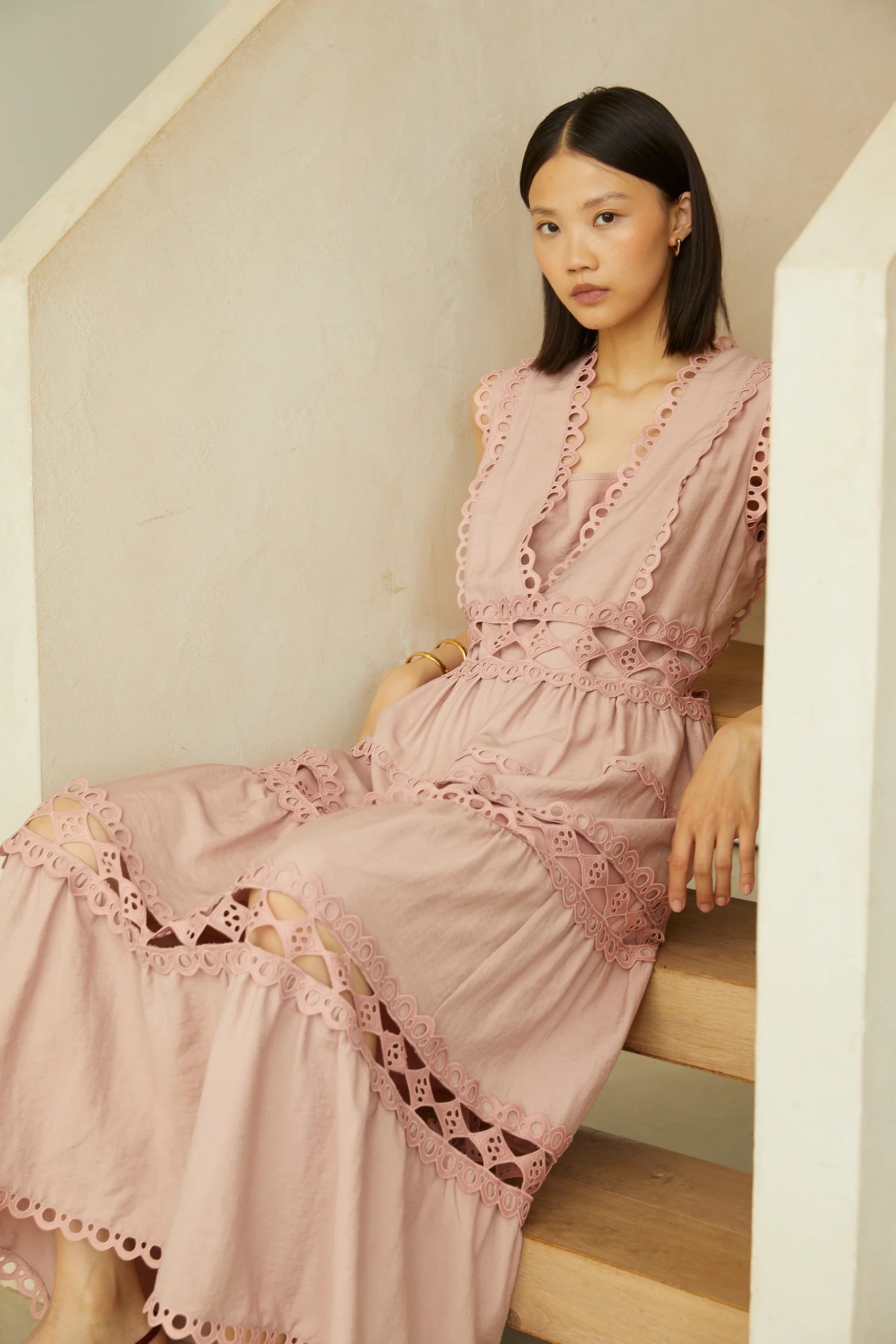 Evika Dress Pink Lace