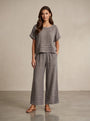 Linen Pleated End Trouser Taupe