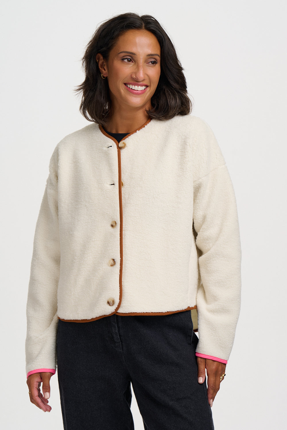 ALANA BUTTON FLEECE