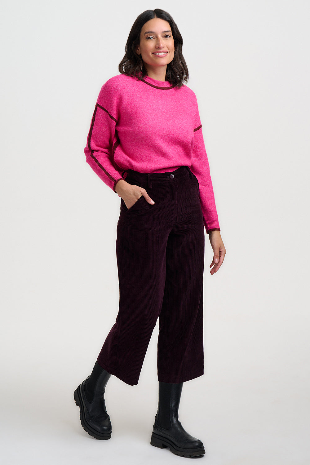 LINDLEY CORD CROPPED TROUSERS
