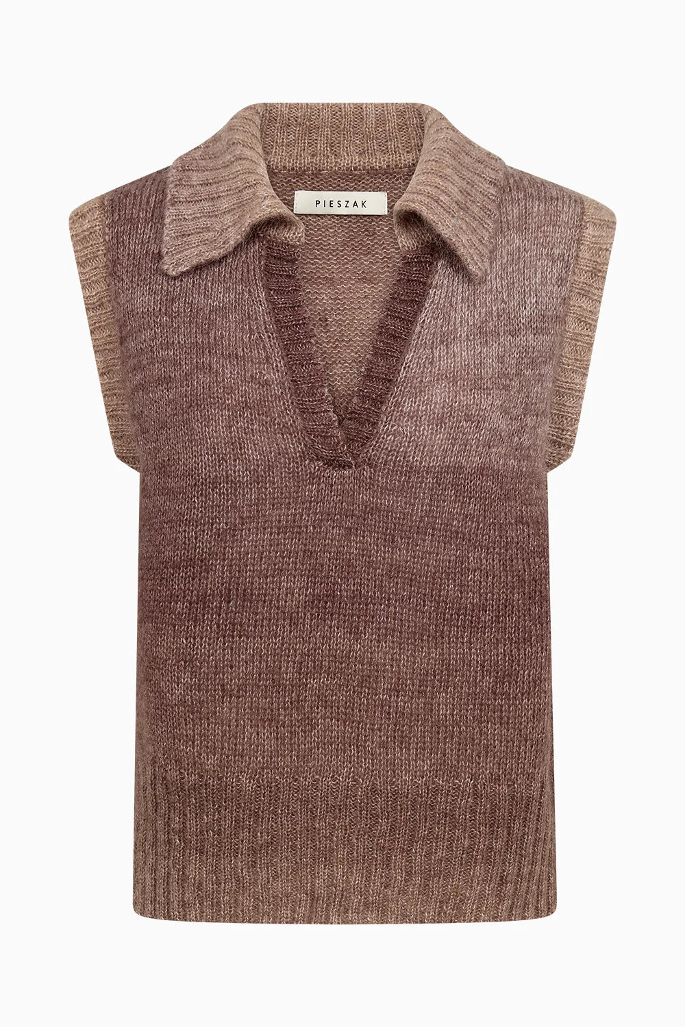 Pieszak Nanna Split Collar Vest Knit