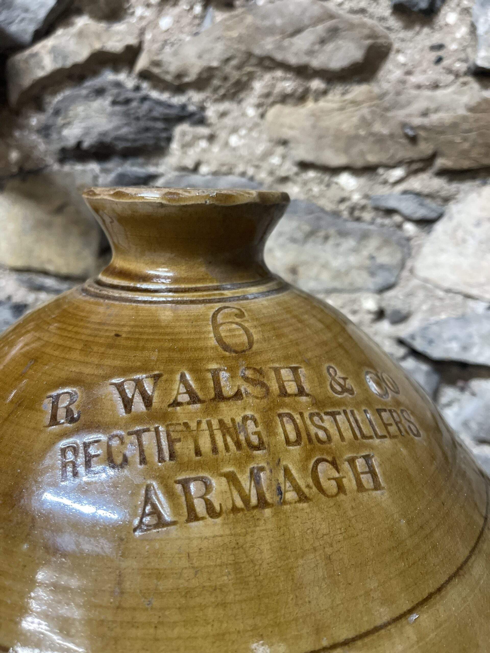 R Walsh &amp; Co Stoneware Flagon Armagh