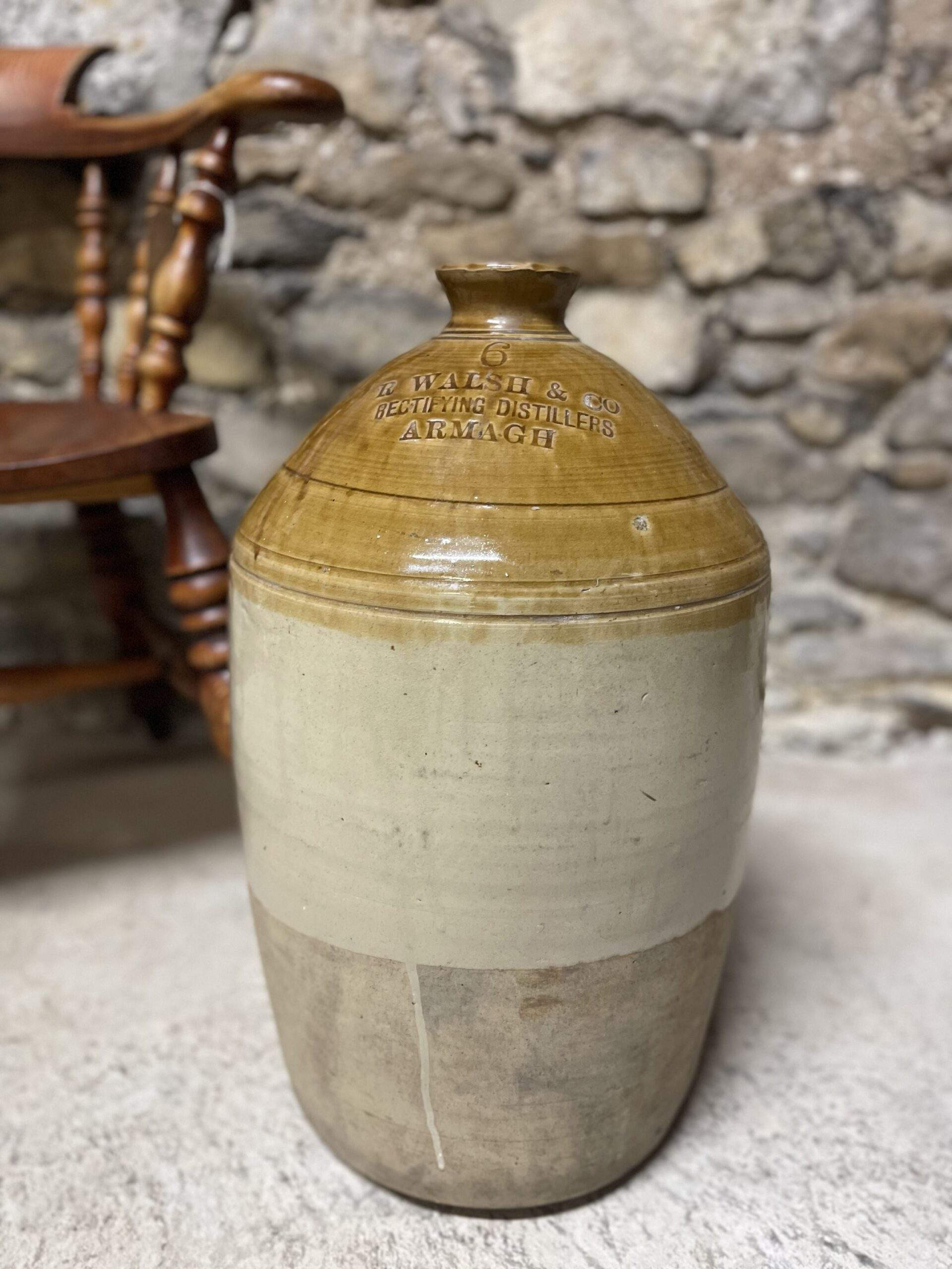 R Walsh &amp; Co Stoneware Flagon Armagh